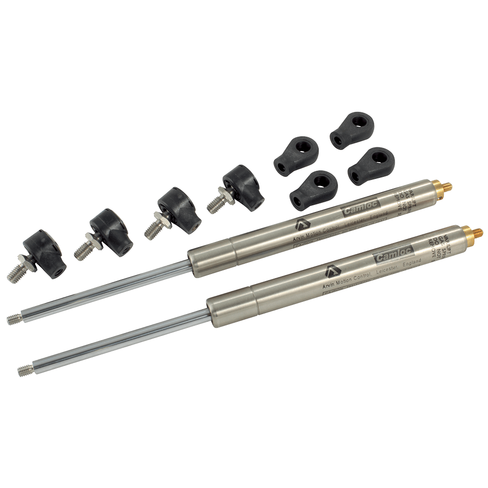 Stainless Steel Swift & Sure Gas Springs with Varilift Valve Pirtek